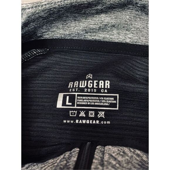 Rawgear Mens Athletic Black Shirt Workout Half Zip Sz L - Picture 4 of 4